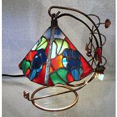 ブラジル(瑪瑙)/三宅治良氏(ランプ) 制作 葡萄唐草ステンド瑪瑙ランプ - stainedagate lamp grapevine arabesque