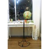 インド(アミナコレクション) インドモザイクペンダントランプ「スパークル」(大) フロアーランプスタンド - Indian mosaic pendantlamp sparkle(big size) floorlamp stand