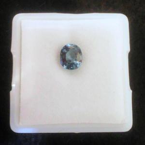 オーバルブリリアントカットナチュラルゾイサイト - oval brilliant cut natural blue zoisite 0.818ct