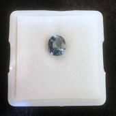 オーバルブリリアントカットナチュラルブルーゾイサイト - oval brilliant cut natural blue zoisite 0.818ct