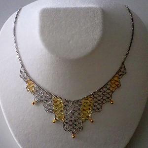 AAA 制作 ゴールド/ロジウムメッキシルバーチョーカー - gold/rhodium plated silver choker