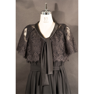 Dress in Tailor 制作 リバーレースボレロ、綿60％ナイロン40％/シルク100％、ブラック、9号サイズ - leavers lace bolero, cotton60%nylon40%/silk100%, black, M-size