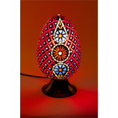 エジプト(SKYLIGHT) アラビアモザイクミディアムエッグタイプテーブルランプ「クレスト」 - authentic Arabian mosaic medium egg type table lamp crest