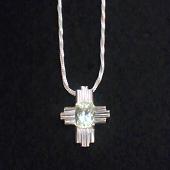 山口理氏 制作 蛍光スカポライトペンダント/銀 - fluorescent scapolite pendant(silver)