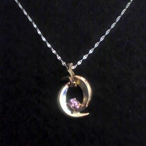 近藤寿彦氏 制作 ピンクターフェアイト双月ペンダントトップ(k18ホワイトゴールド) - pink-taaffeite double-crescent pendant-top (18white-gold)